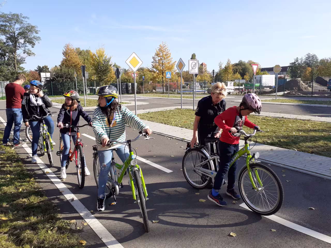 Übung im Verkehrsgarten