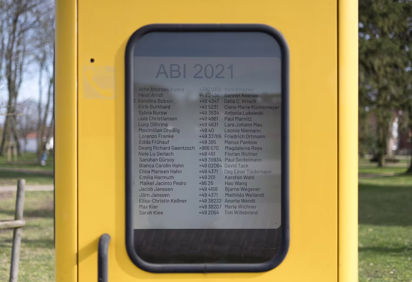 Abiturdenkmal des Jahrgangs 2021