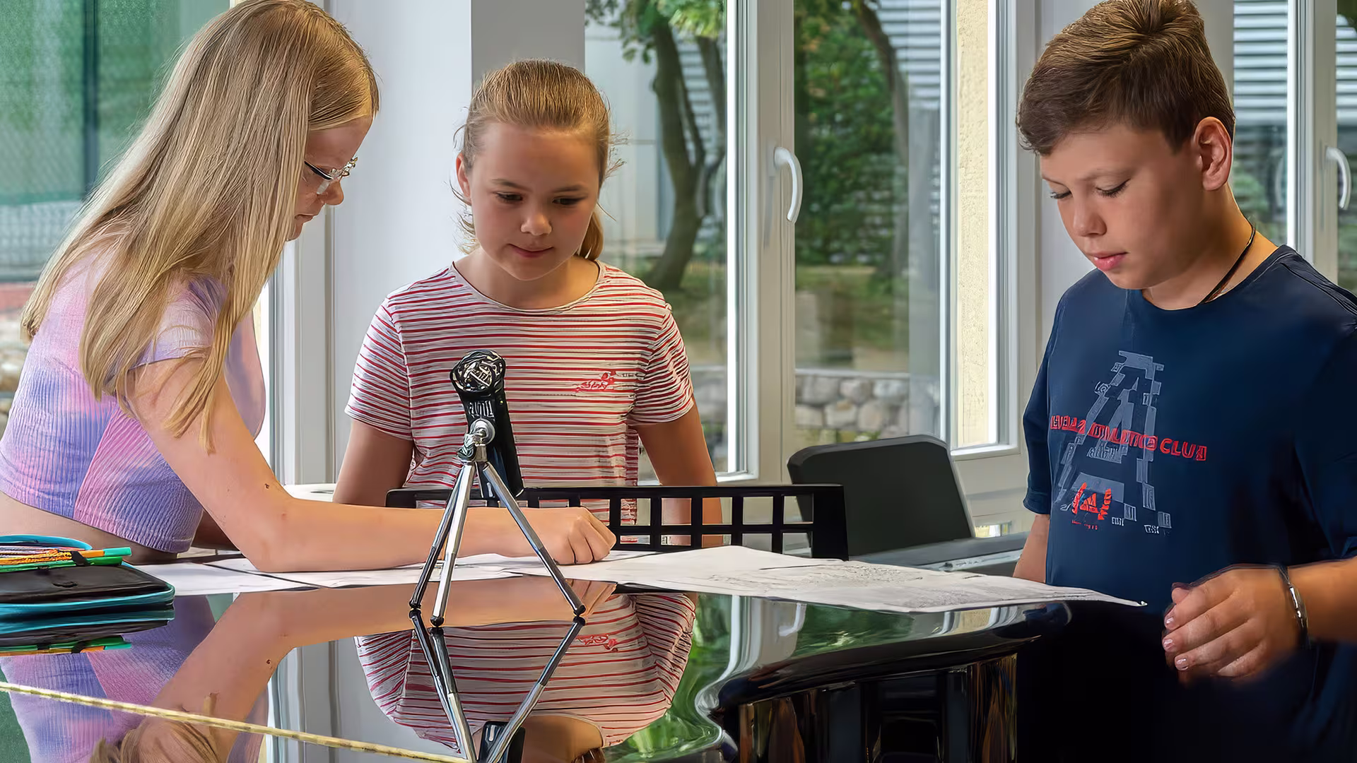 Piano in the music room