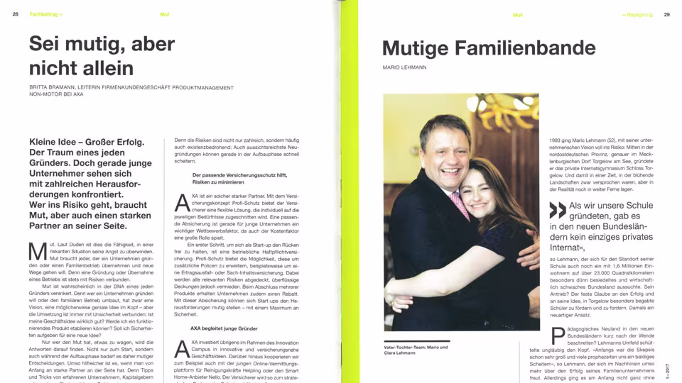 Wir Familienunternehmer:
Mutige Familienbande