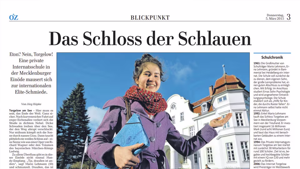 Ostsee-Zeitung: Das Schloss der Schlauen