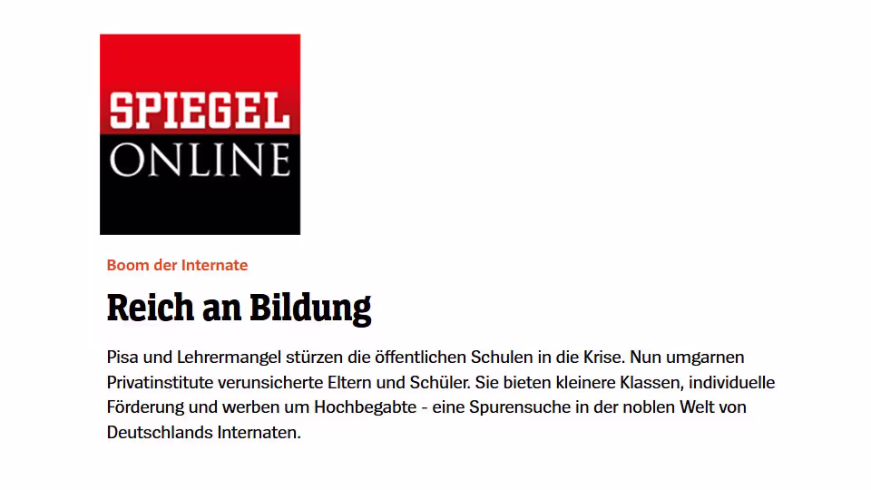 Spiegel Online: Boom der Internate