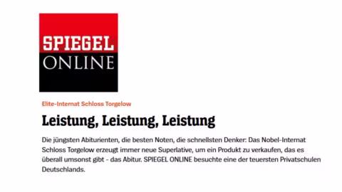 Spiegel Online: Elite-Internat Schloss Torgelow: Leistung, Leistung, Leistung Spiegel Online: Elite-Internat Schloss Torgelow: Leistung, Leistung, Leistung