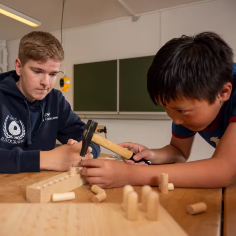 Projekte auf Schloss Torgelow: Werkstatt Schüler in der Werkstatt